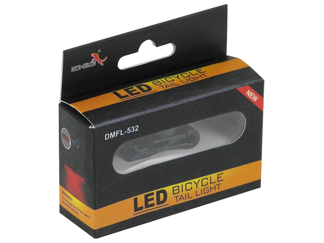 Фара задняя велосипедная с зарядкой от USB DMFL-532 - фото 5 Фара задняя велосипедная с зарядкой от USB DMFL-532 - фото 5