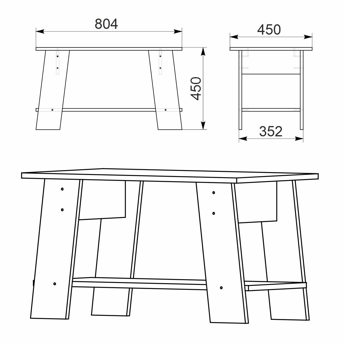 Стол журнальный Компанит Джаз-4 80,4х45х45 см Бук (2684341) - фото 2