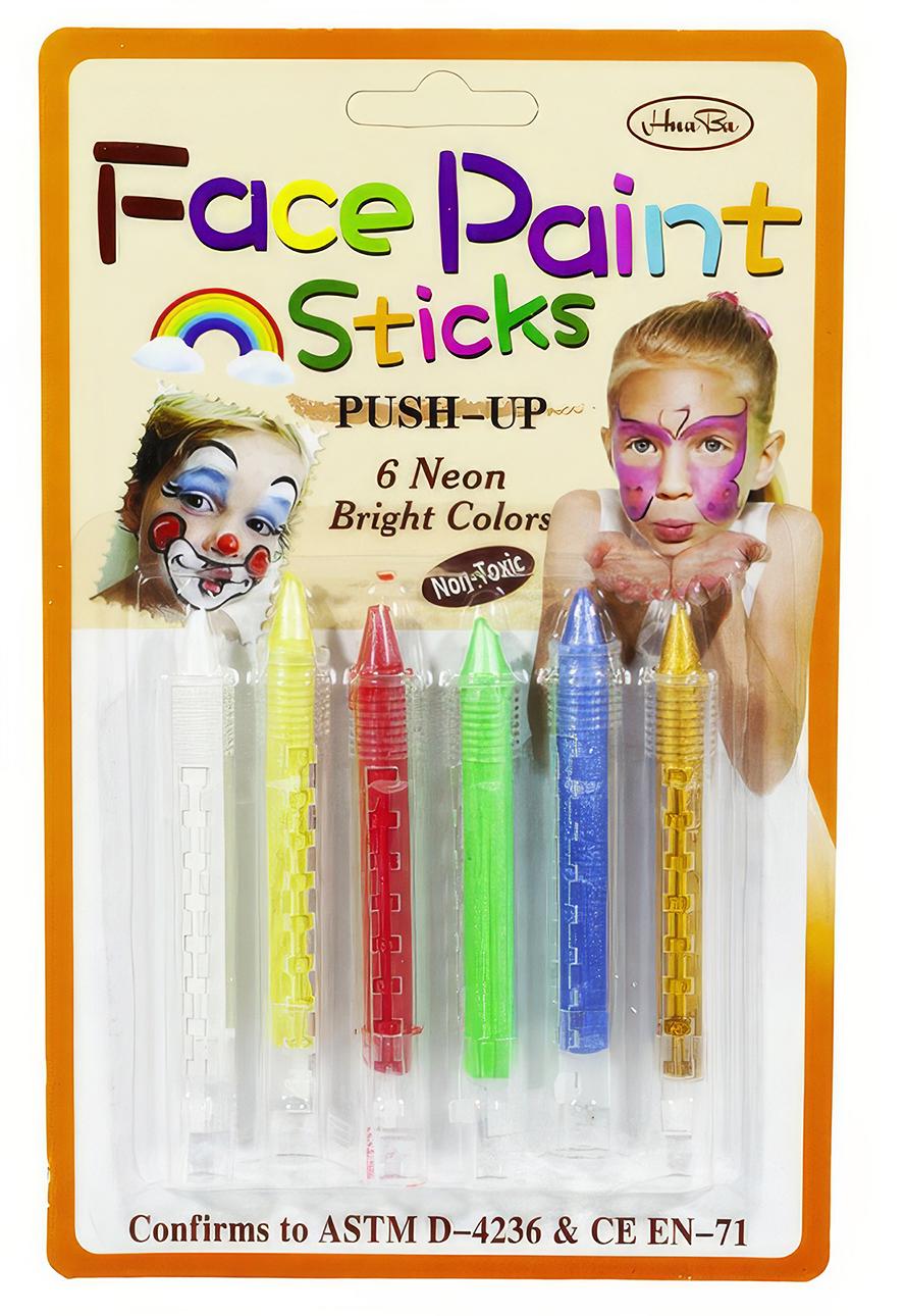 Набір неонових перламутрових фарб для бодіарту 6 кольорів (600Z) Набір неонових перламутрових фарб для бодіарту 6 кольорів (600Z)