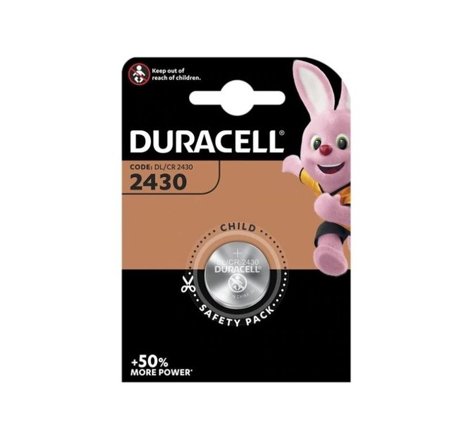 Батарейка Duracell CR2430 3V літієва 1 шт. (5000394030398) Батарейка Duracell CR2430 3V літієва 1 шт. (5000394030398)