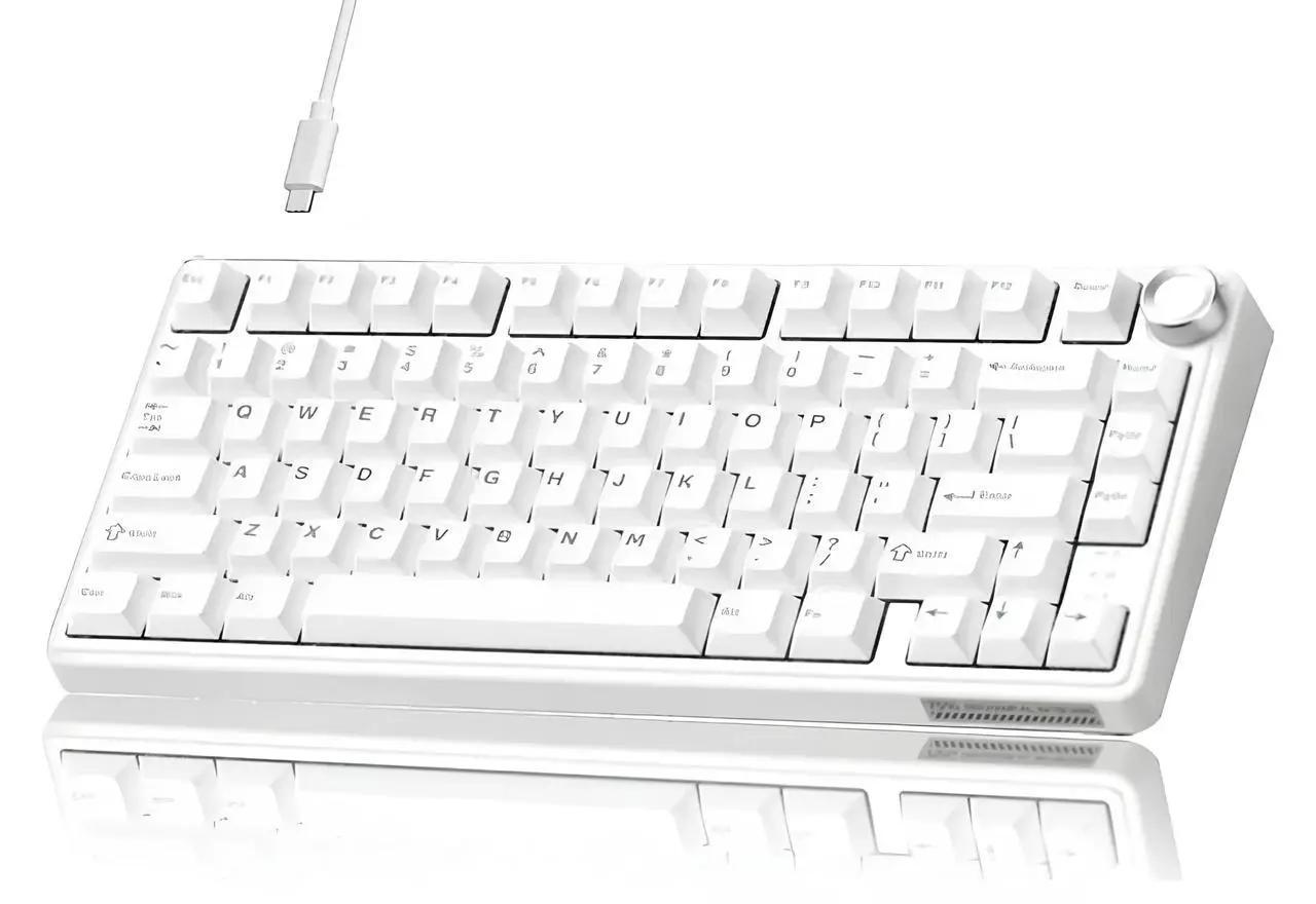 Клавіатура ігрова Royal Kludge R75 дротова механічна із підсвічуванням з підтримкою HOT-SWAP Snow Royal Switch