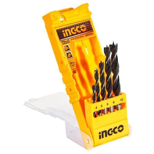 Набір свердел по дереву INGCO 4-10 мм коробка 5 шт. (000154834)