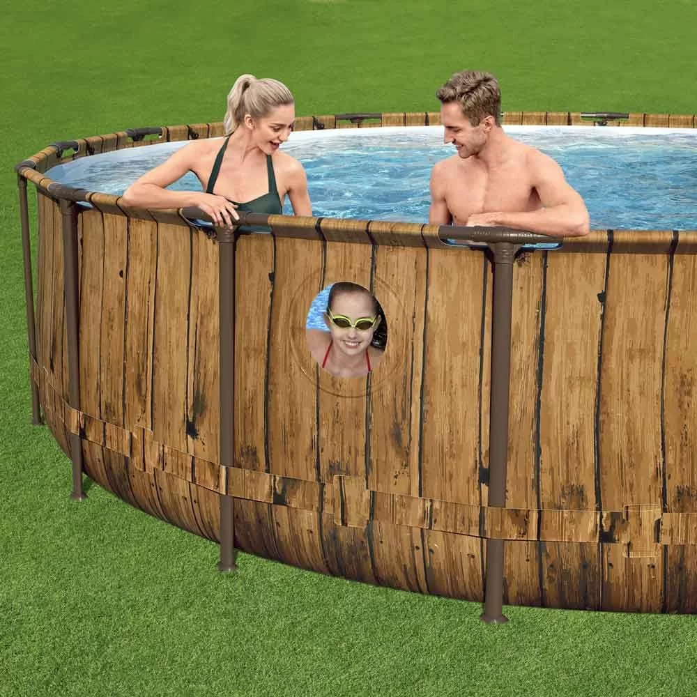 Бассейн каркасный Bestway Дерево 56725 с картриджным фильтром лестницей и тентом 488х122 см - фото 5 Бассейн каркасный Bestway Дерево 56725 с картриджным фильтром лестницей и тентом 488х122 см - фото 5