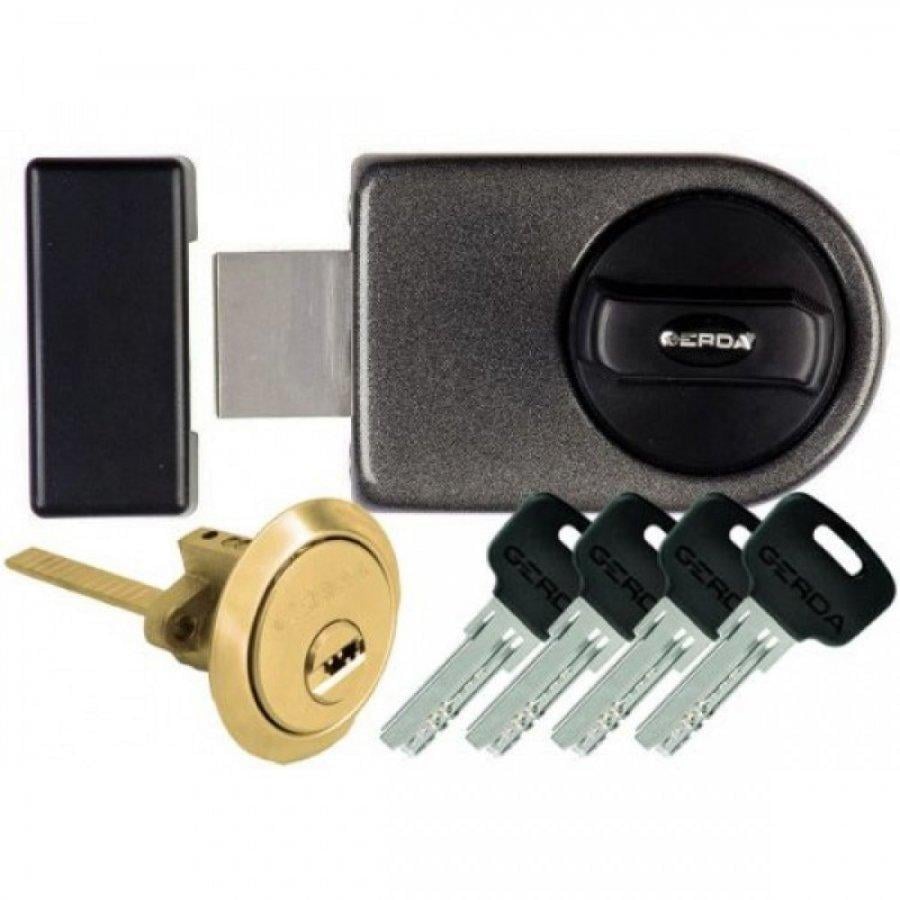 Замок накладной Gerda ZN 200 цилиндр RIM H PLUS Графит (ZN-200) Замок накладной Gerda ZN 200 цилиндр RIM H PLUS Графит (ZN-200)