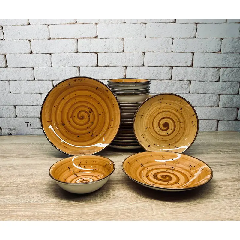 Сервіз столовий TULU Spiral Kahve DN24-SPIRAL-KAHVE 24 пр. (8-6-4496255)