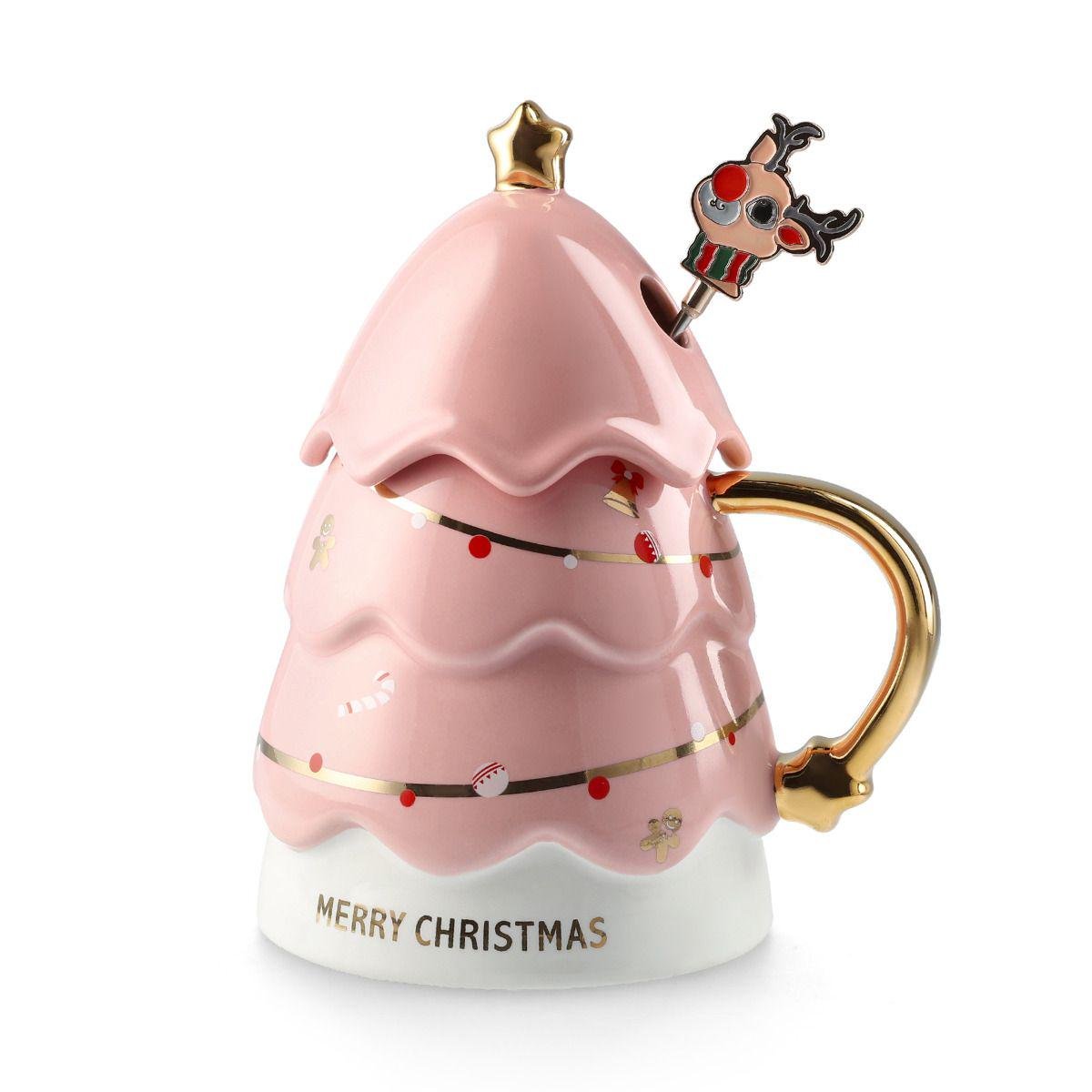 Кружка с крышкой Homla EILIS 450 мл Розовый (200459)