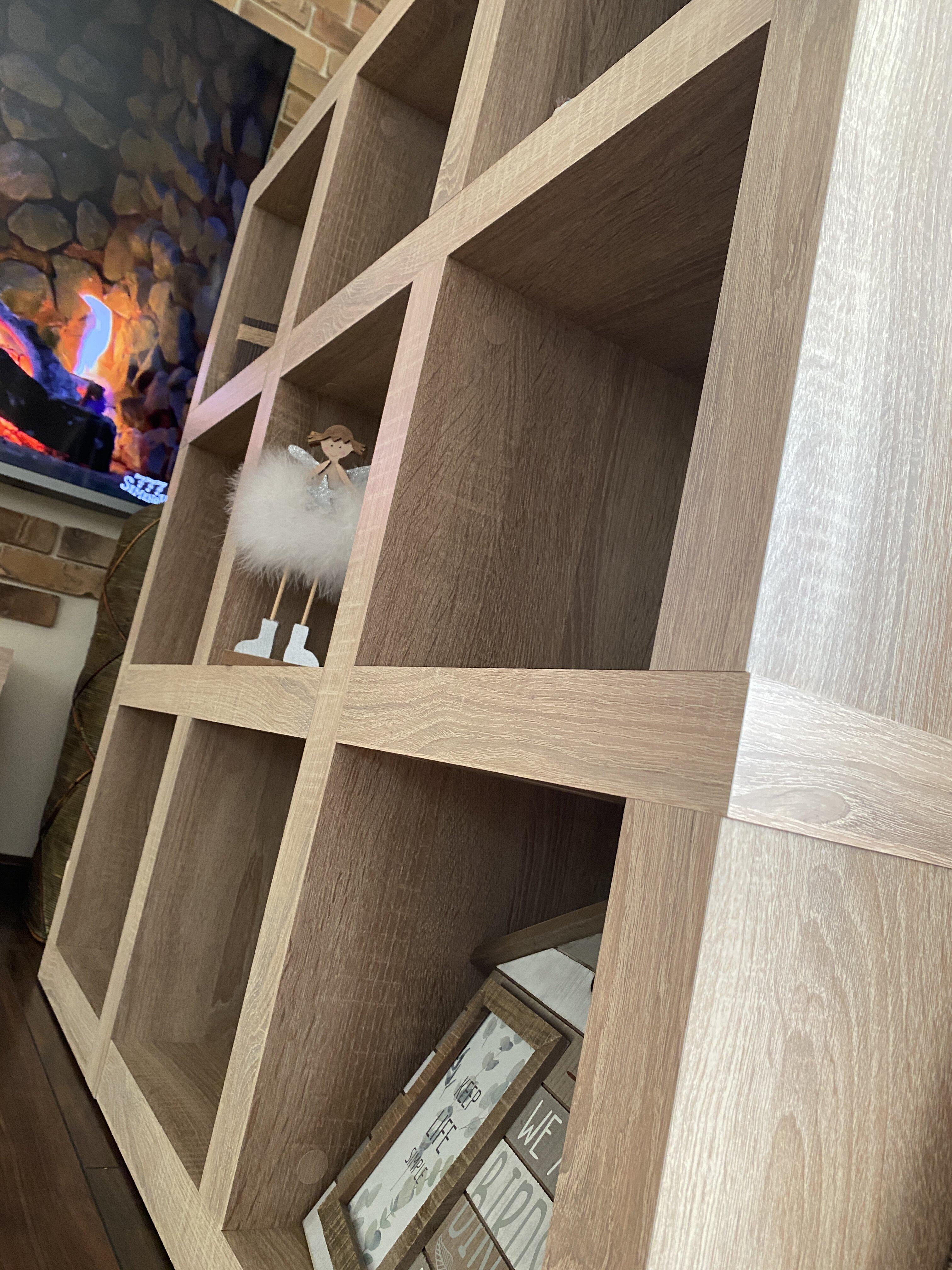 Шкаф для книг Inteo Кубус 3х3 1070х1070х290 мм 50 мм Дуб сонома (8054291) - фото 4