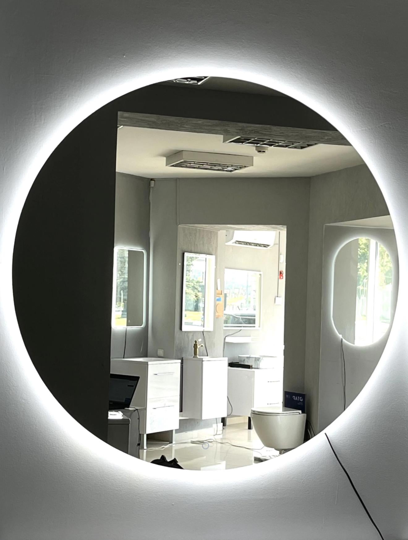 Зеркало в ванную комнату с подсветкой круглое 1000х1000 мм (23428)