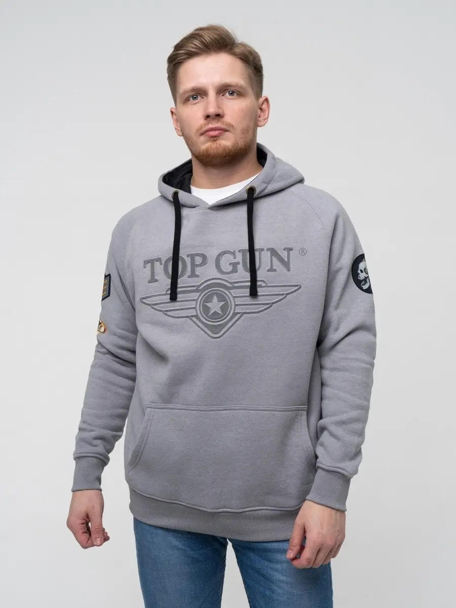 Толстовка Top Gun 3D Logo Hoodie 2XL Grey (TGD1912G2XL) - фото 6