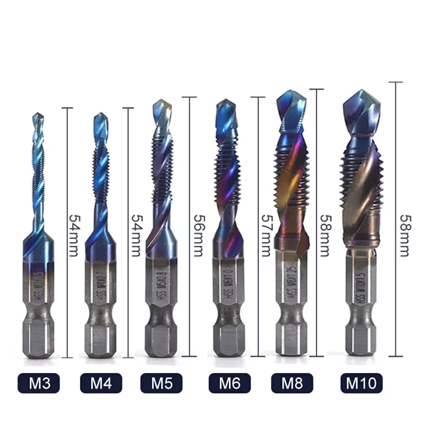 Набор метчиков с титановым покрытием 6 шт. (X00704) - фото 4 Набор метчиков с титановым покрытием 6 шт. (X00704) - фото 4