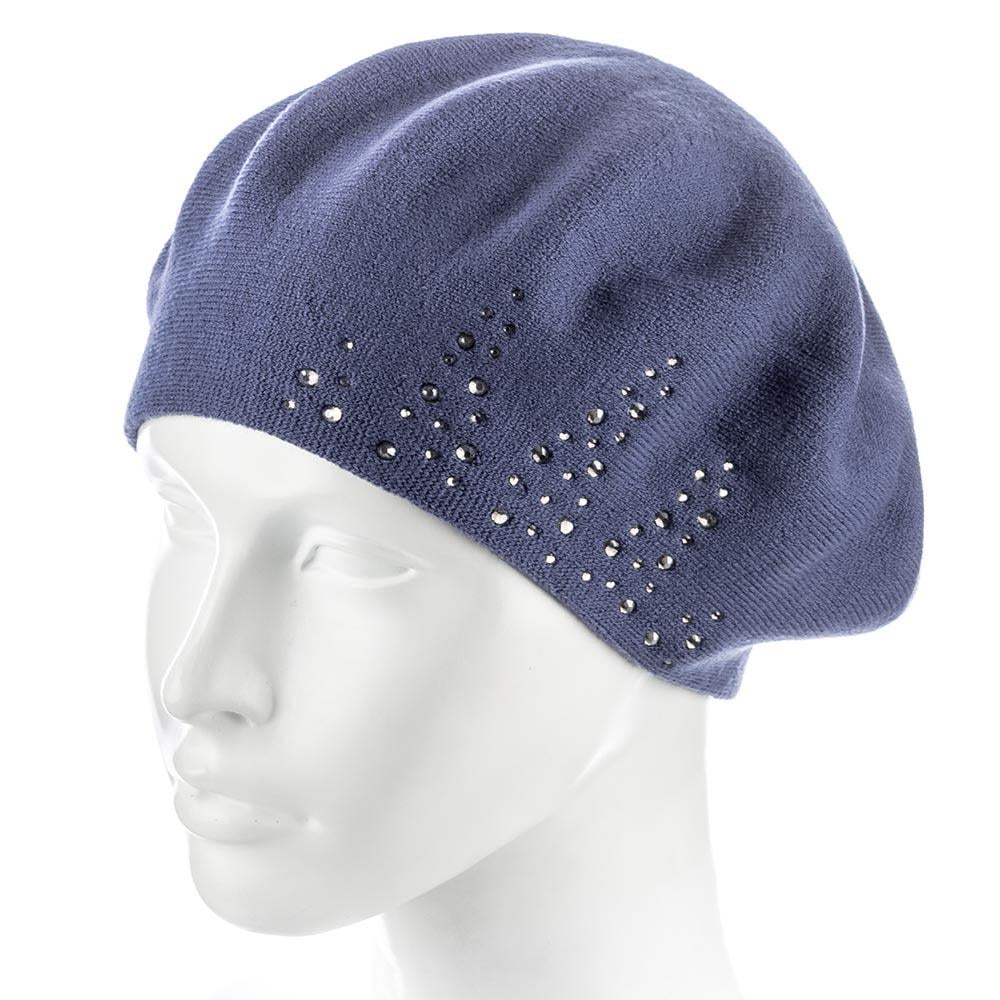 Берет женский Zolly ZH241 шерстяной мелкой вязки Графит