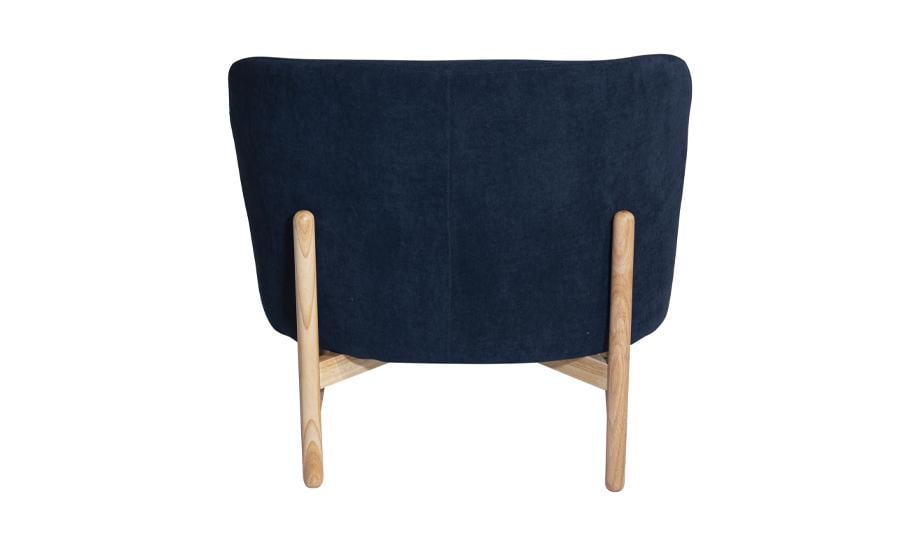 Кресло Вуди массив дерева сиденье ткань 830x820x790 мм Синий - фото 2