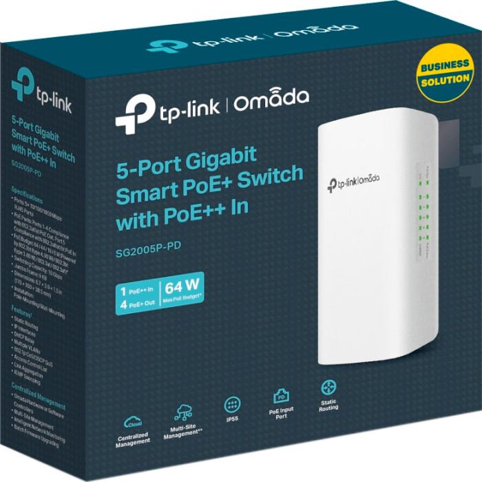 Коммутатор TP-Link Omada SG2005P-PD 10 Gbps 5xPoE+ 64W White (30492681) - фото 5 Коммутатор TP-Link Omada SG2005P-PD 10 Gbps 5xPoE+ 64W White (30492681) - фото 5