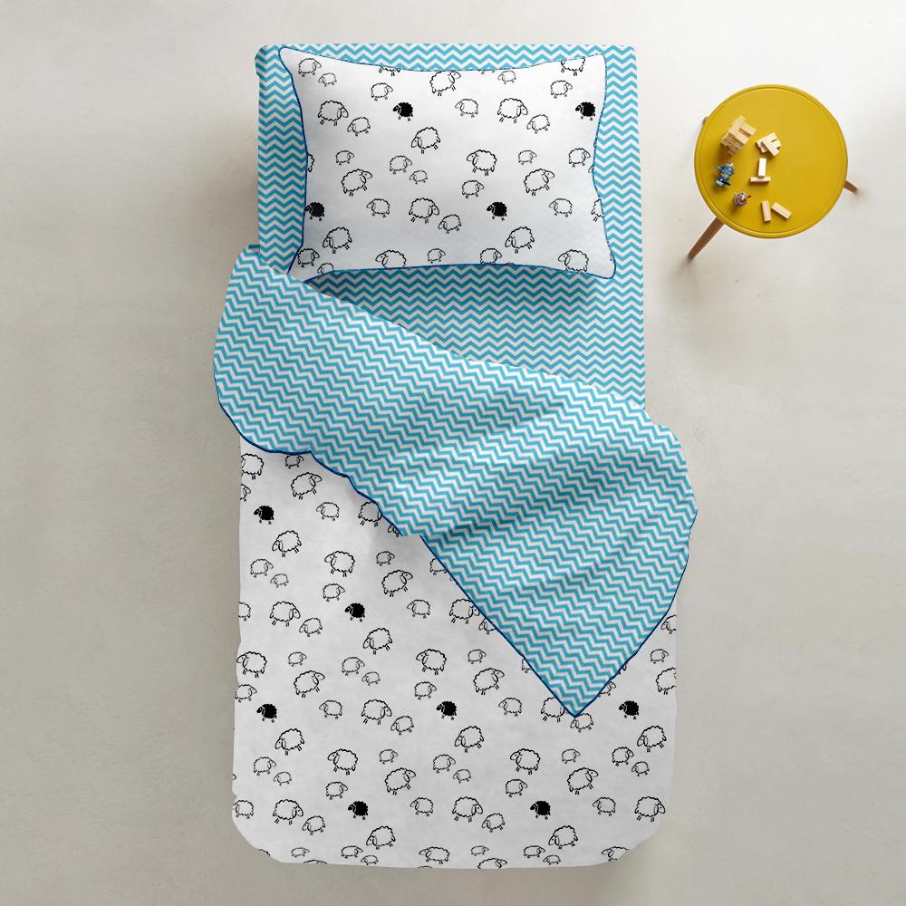 Набір простирадл Cosas Zigzag Blue Zigzag Grey 155х240 см 2 шт. (4822052024089) - фото 4 Набір простирадл Cosas Zigzag Blue Zigzag Grey 155х240 см 2 шт. (4822052024089) - фото 4