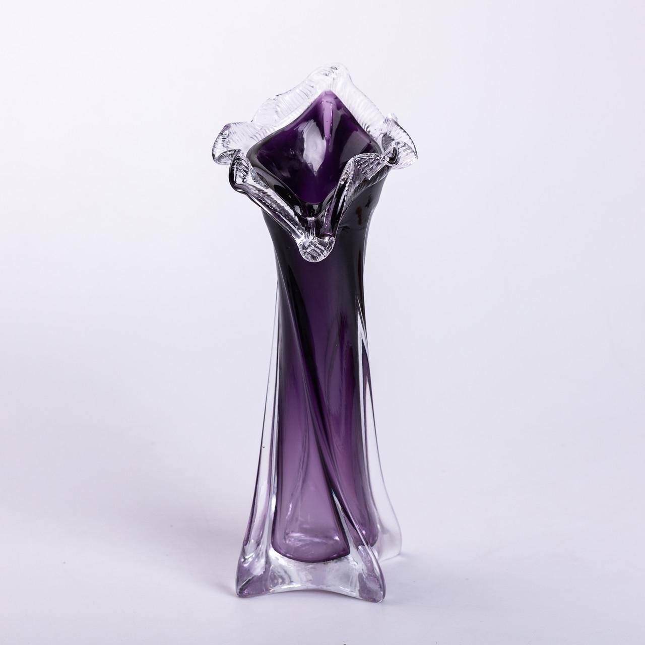 Ваза ручної роботи Castillo скляна 31,5 см Фіолетовий (27969153)