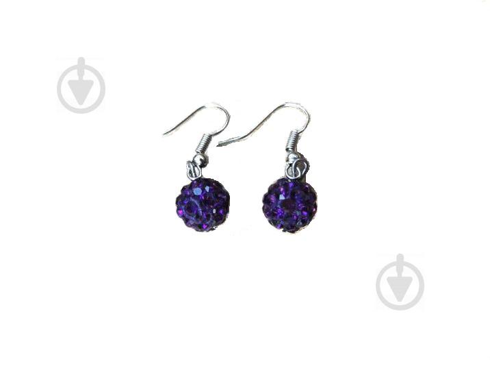 Cерьги Inna Kalinina N49 Бусина Шамбала Фиолетовый  (956049)