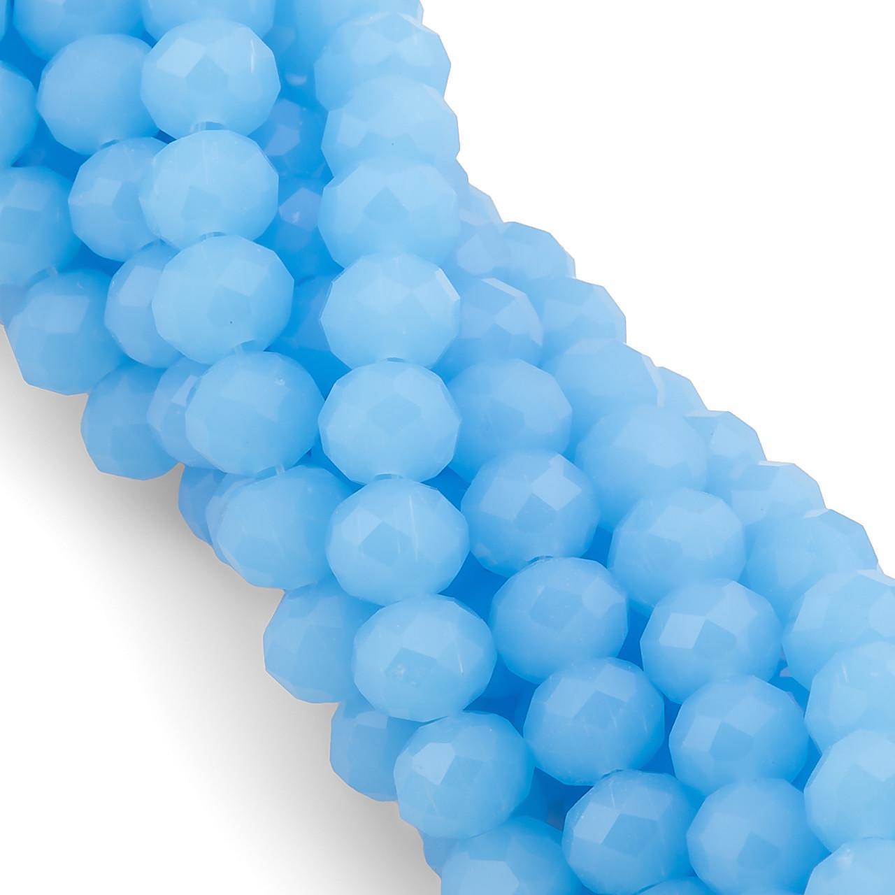 Бусины Swarovski огранка рондель 8х6 мм 42 см 65 шт. Небесный (БС8066а32)