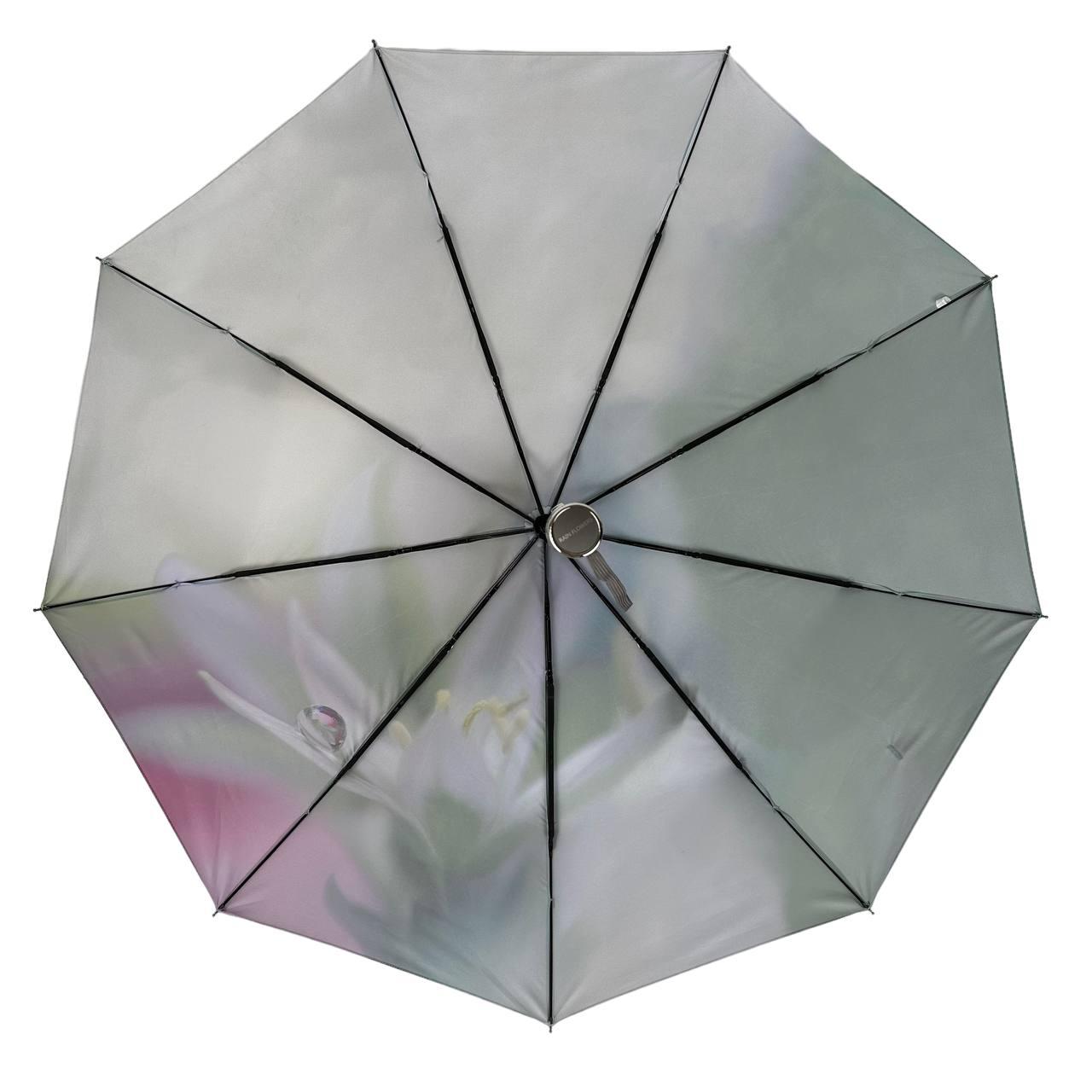 Зонт женский автомат Rain Flower цветочный принт в подарочной упаковке с платком (01030-5) - фото 4 Зонт женский автомат Rain Flower цветочный принт в подарочной упаковке с платком (01030-5) - фото 4