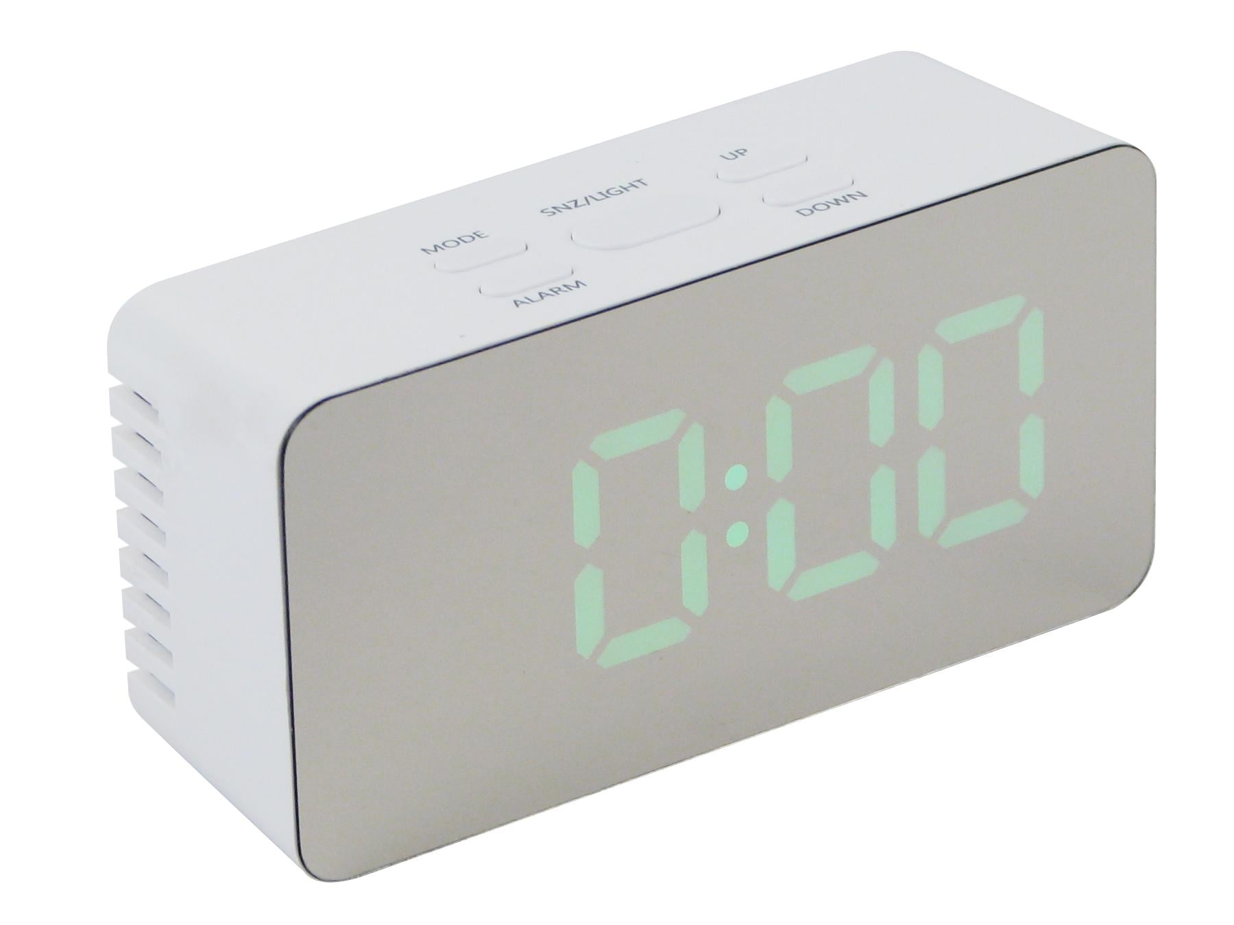 Годинник електронний DS-3658L білий корпус зелені цифри