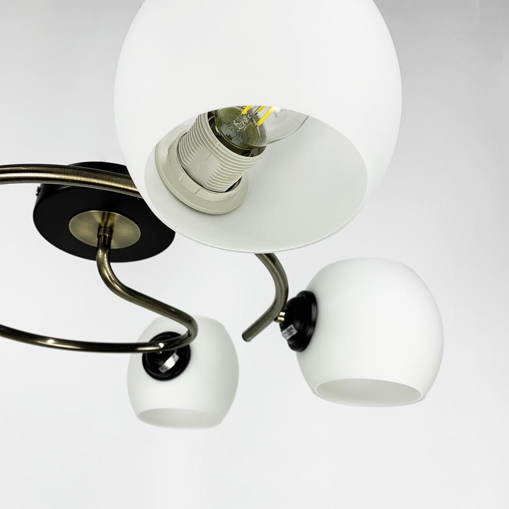 Люстра стельова з кругом на 5 плафонів Чорний (51925/5B) - фото 5