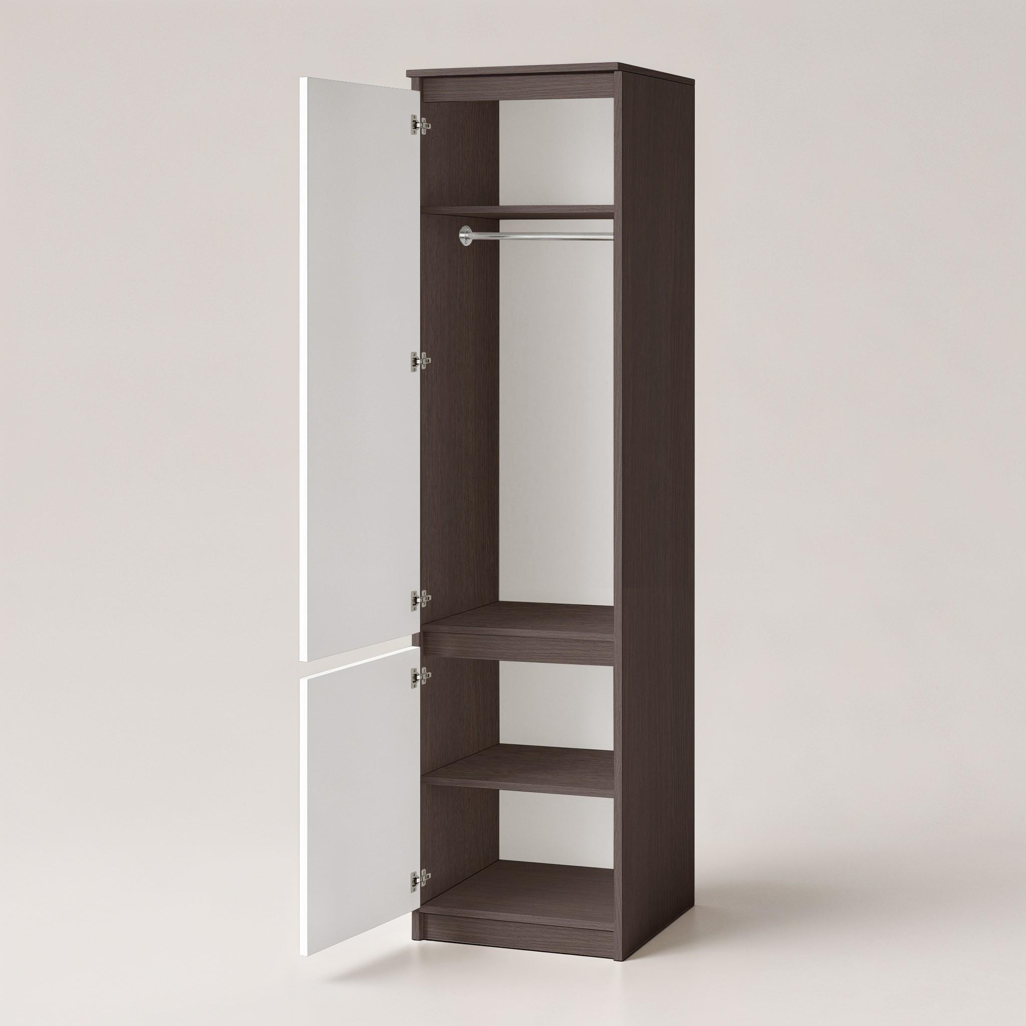 Шафа-пенал зі штангою T-218 500х498х2117 мм Венге Магія/Білий - фото 2