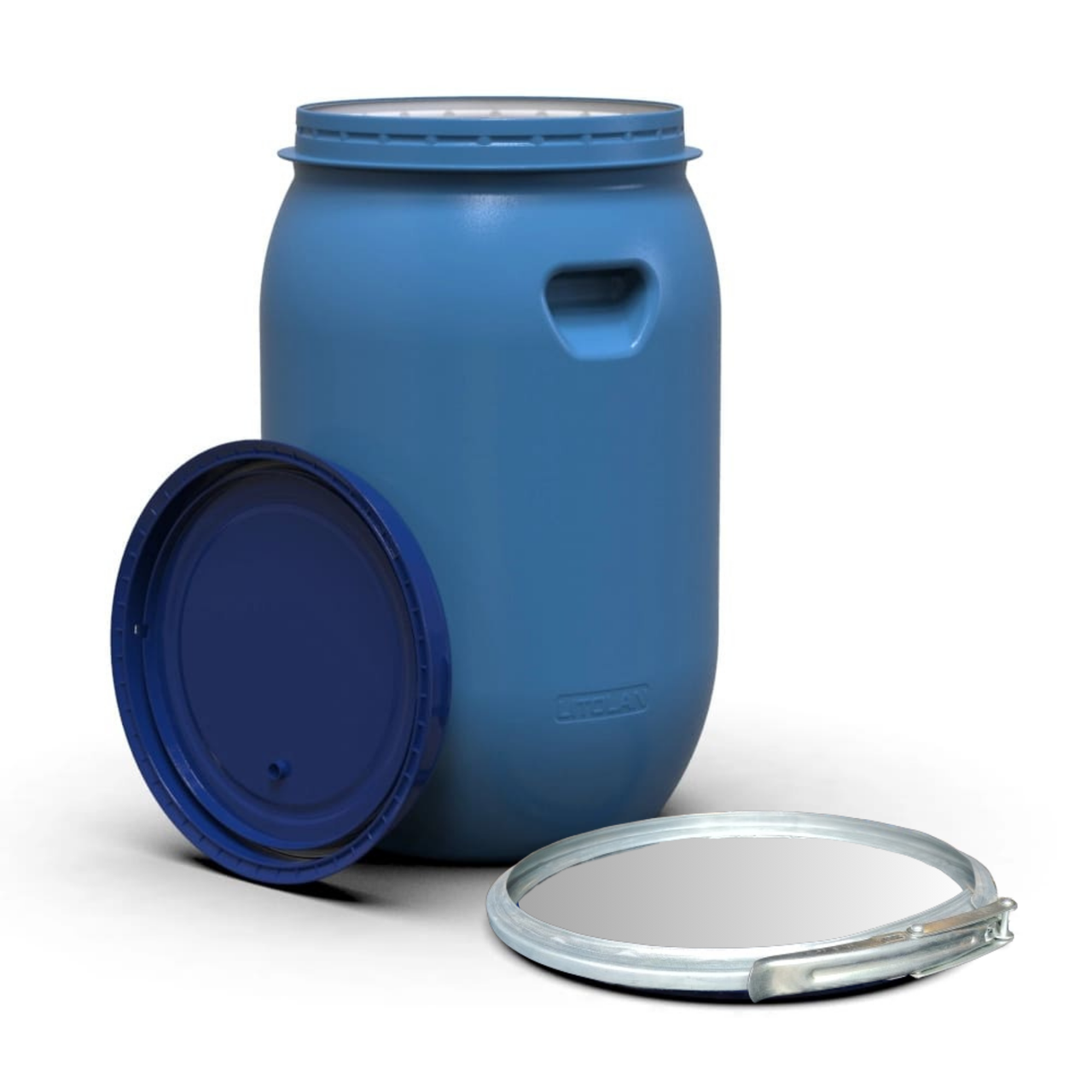 Бочка пластикова Litolan із металевим хомутом герметична харчова 65 л