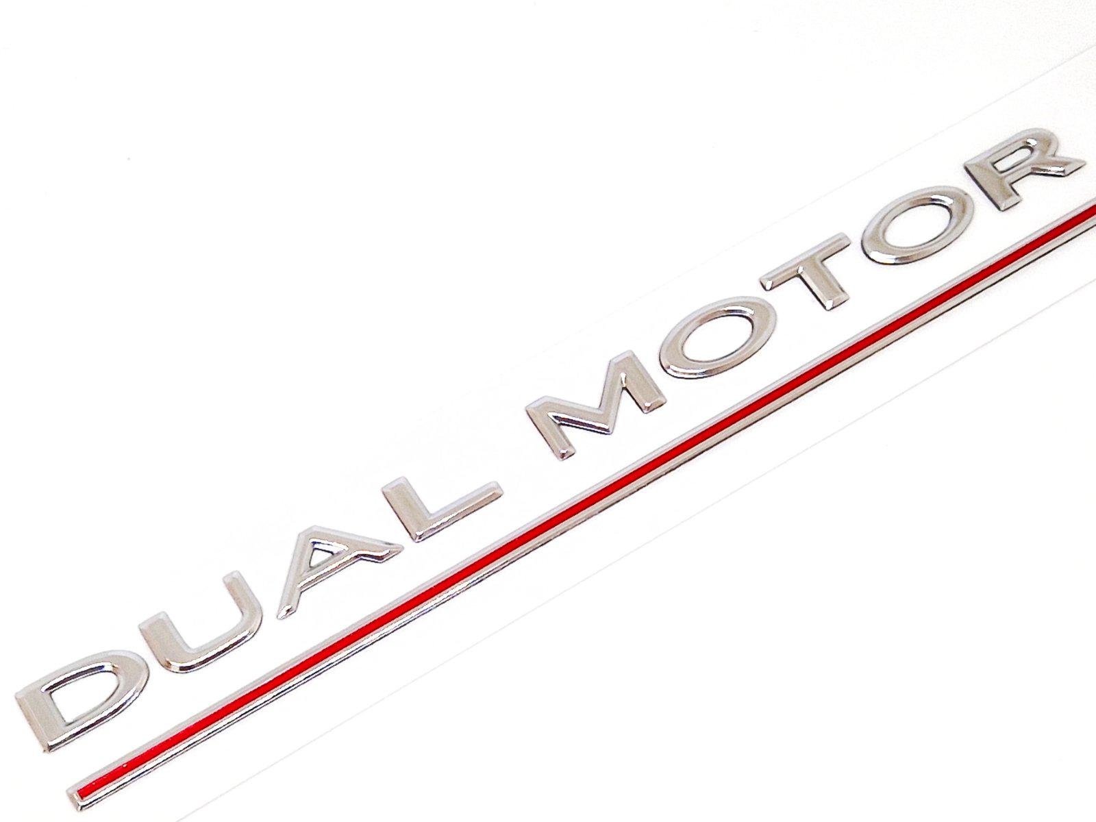 Надпись TESLA DUAL MOTOR Хром (13702705) Надпись TESLA DUAL MOTOR Хром (13702705)