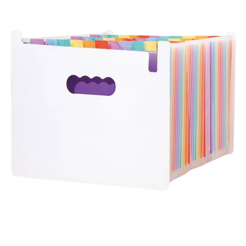 Папка для хранения документов и файлов на 36 отделений формат А4 с цветными вкладками 330x240x40 мм Белый