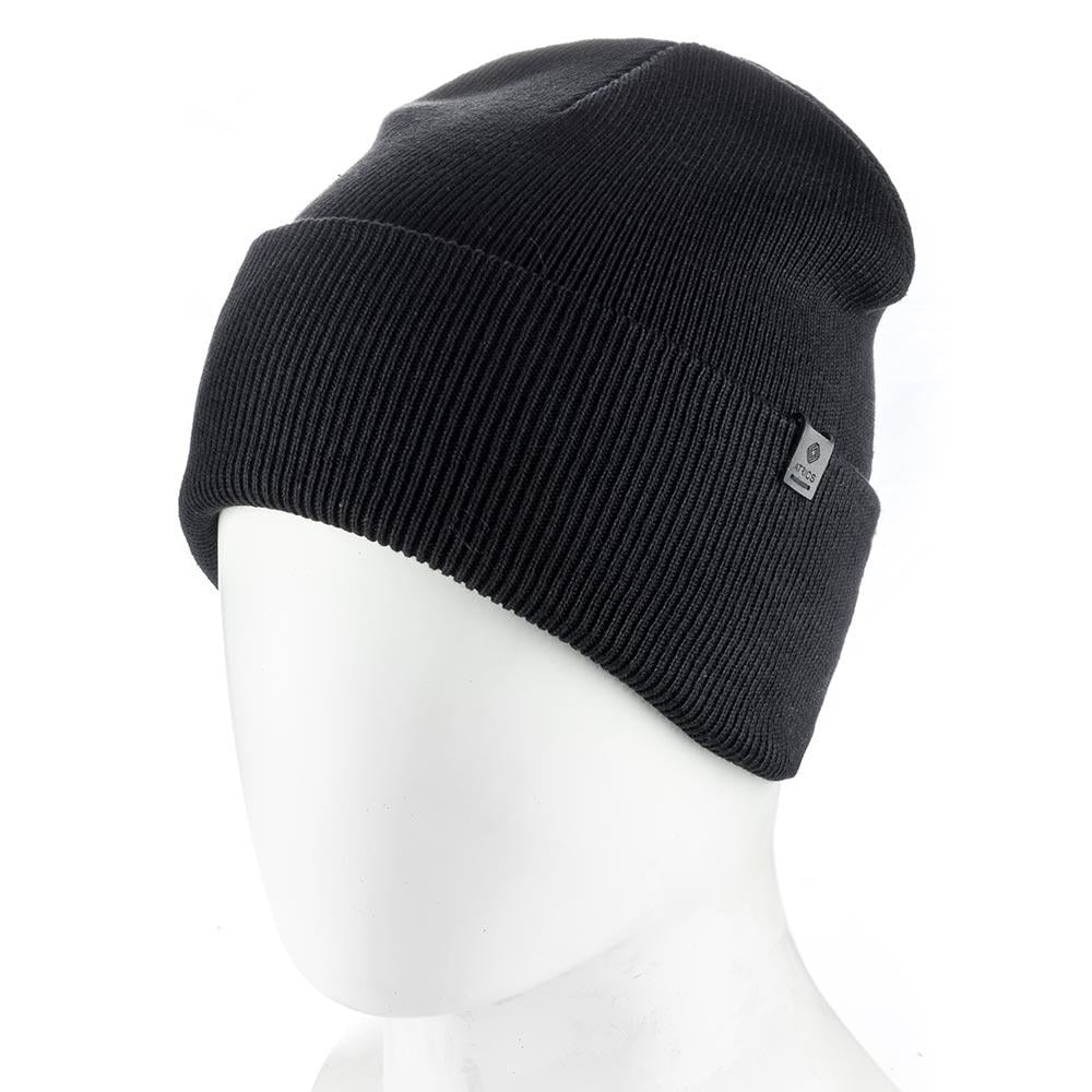 Шапка мужская двойная хлопковая на манжете Atrics MH922 One size Черный (295242)
