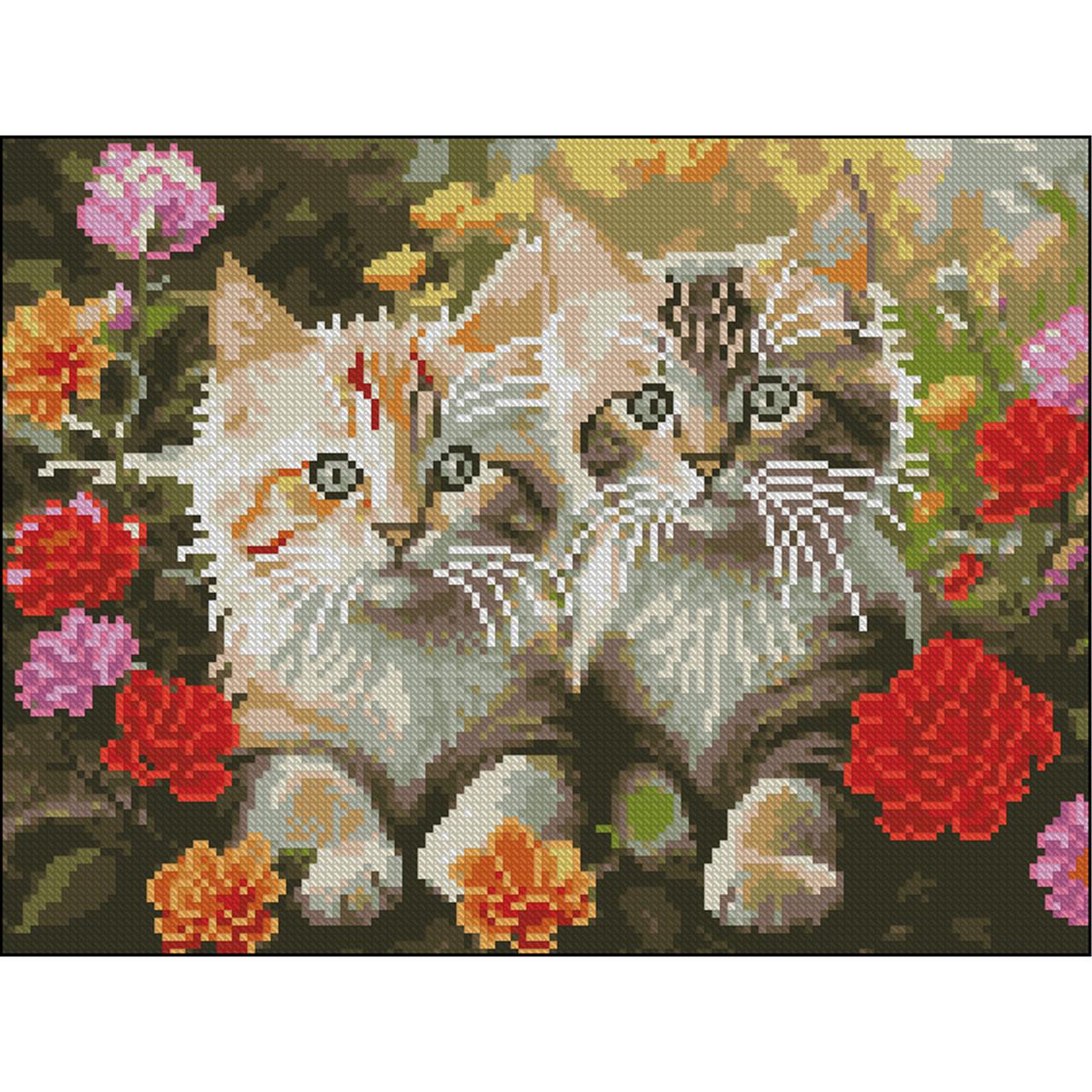 Алмазная мозаика Strateg Котята без подрамника 30х40 см (ZAV3040-29)