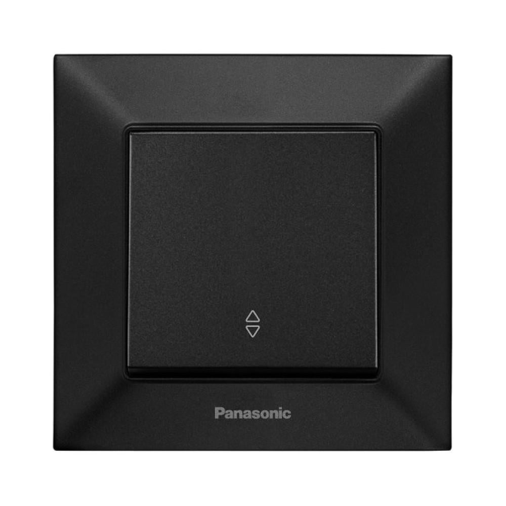 Выключатель проходной Panasonic Arkedia Slim 1-кл быстрый монтаж Черный (15609-е)