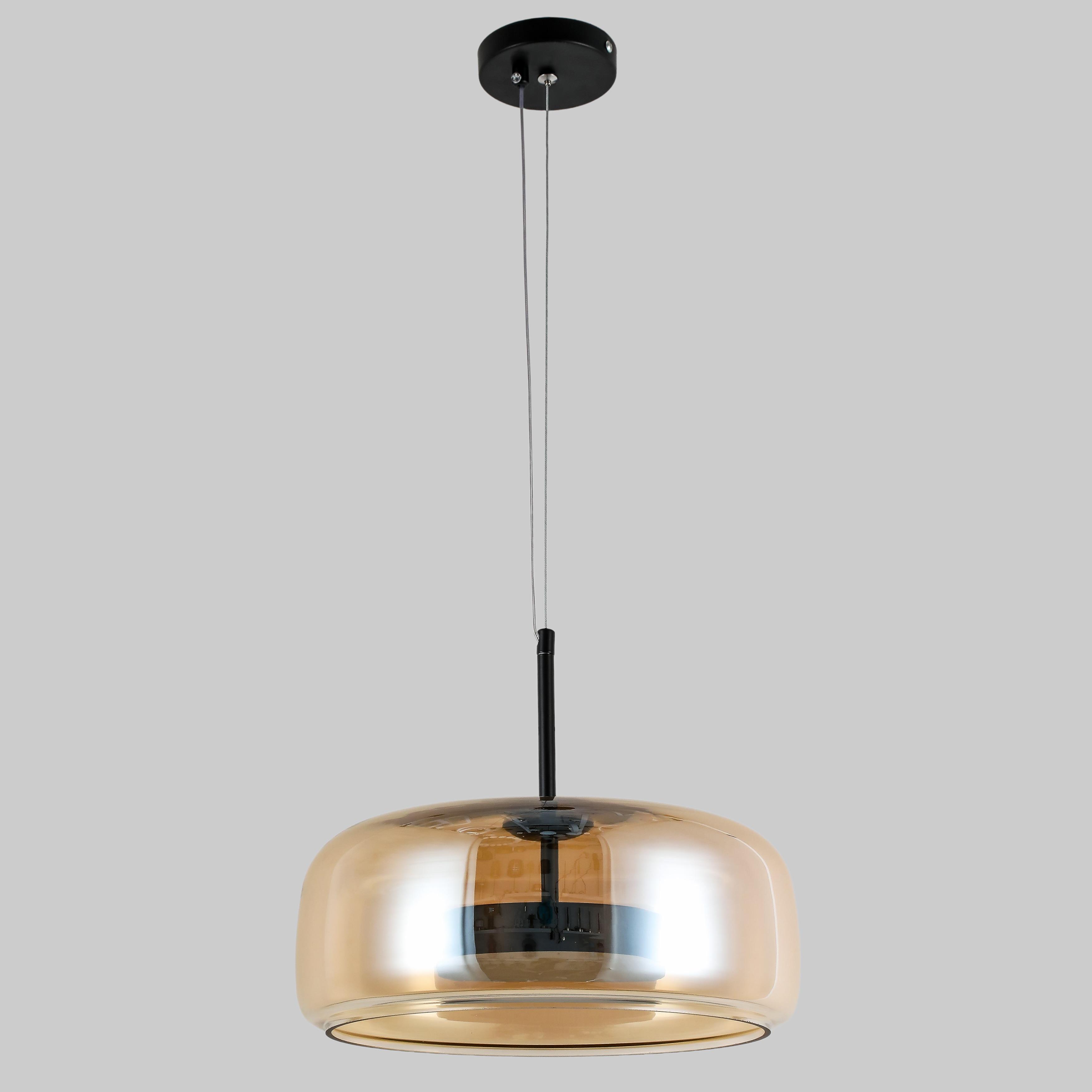 Подвес Led с кофейным плафоном 9W Черный (909-XL158-1 330 BK+AM) Подвес Led с кофейным плафоном 9W Черный (909-XL158-1 330 BK+AM)