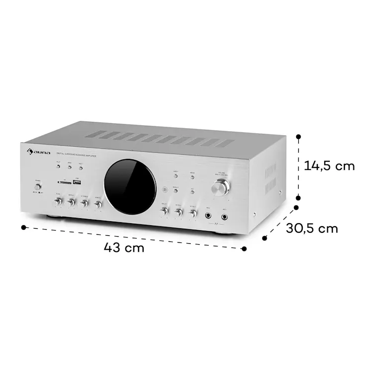 Стереоусилитель Аuna AMP-218BT 2х120/3x50 Вт (10036138) - фото 2