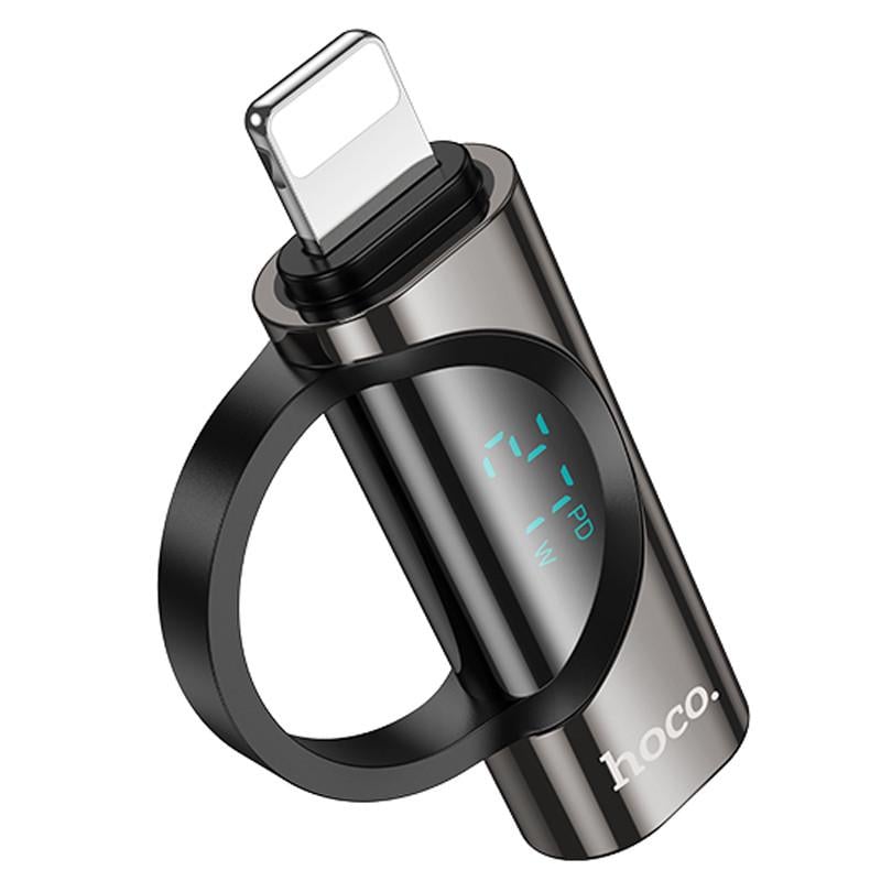 Переходник Hoco UA32B Lightning male to Type-C female display adapter Black (00000074154_2)