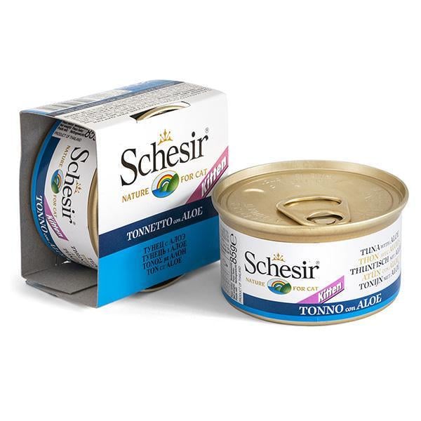 Корм вологий для кошенят Schesir Wet Kitten Tuna with Aloe тунець з алое в желе банка 85 г (750330)