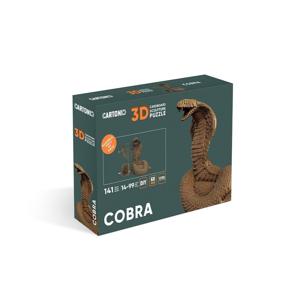 Пазл 3D картонный Cartonic Cobra Змея Кобра 141 деталь