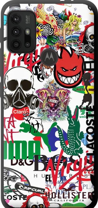 Чехол на Motorola Moto G30 Many different logos (4022b-2320-42517)