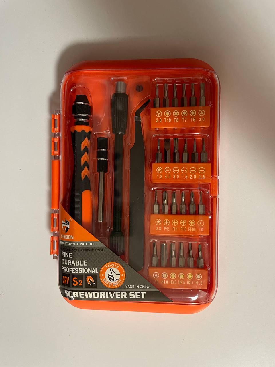 Набір викруток Screwdriver Ser 28в1 з тріскачкою в пластмасовому кейсі Помаранчевий - фото 2 Набір викруток Screwdriver Ser 28в1 з тріскачкою в пластмасовому кейсі Помаранчевий - фото 2