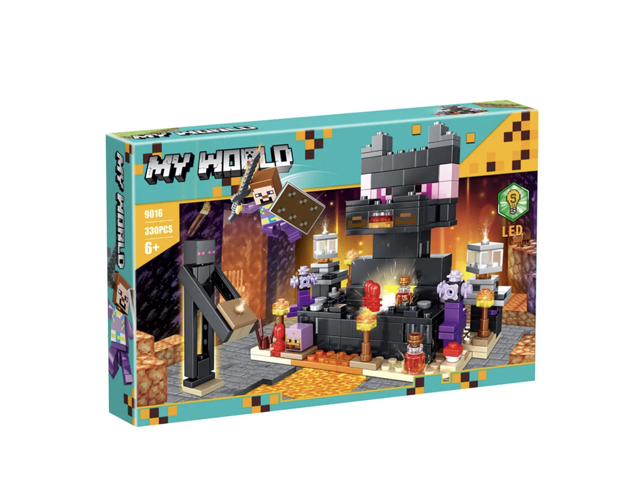 Конструктор My World Minecraft Финальная арена LED 330 деталей (KO-01)