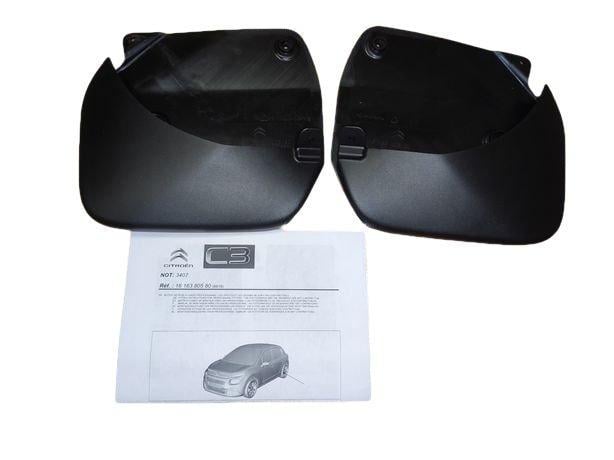 Брызговики автомобильные для Citroen C3 2016-пластиковые Черный (1616380580)