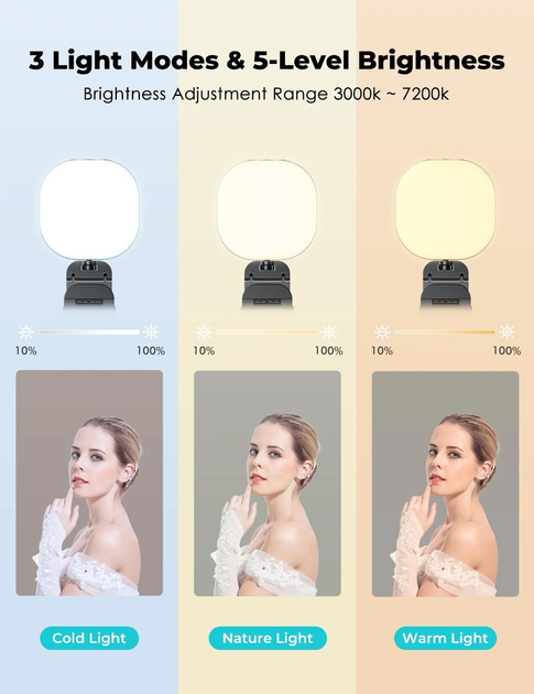 Лампа для фото и видео Veron F-610A LED с подставкой 3000-7200K (26139111) - фото 9 Лампа для фото и видео Veron F-610A LED с подставкой 3000-7200K (26139111) - фото 9