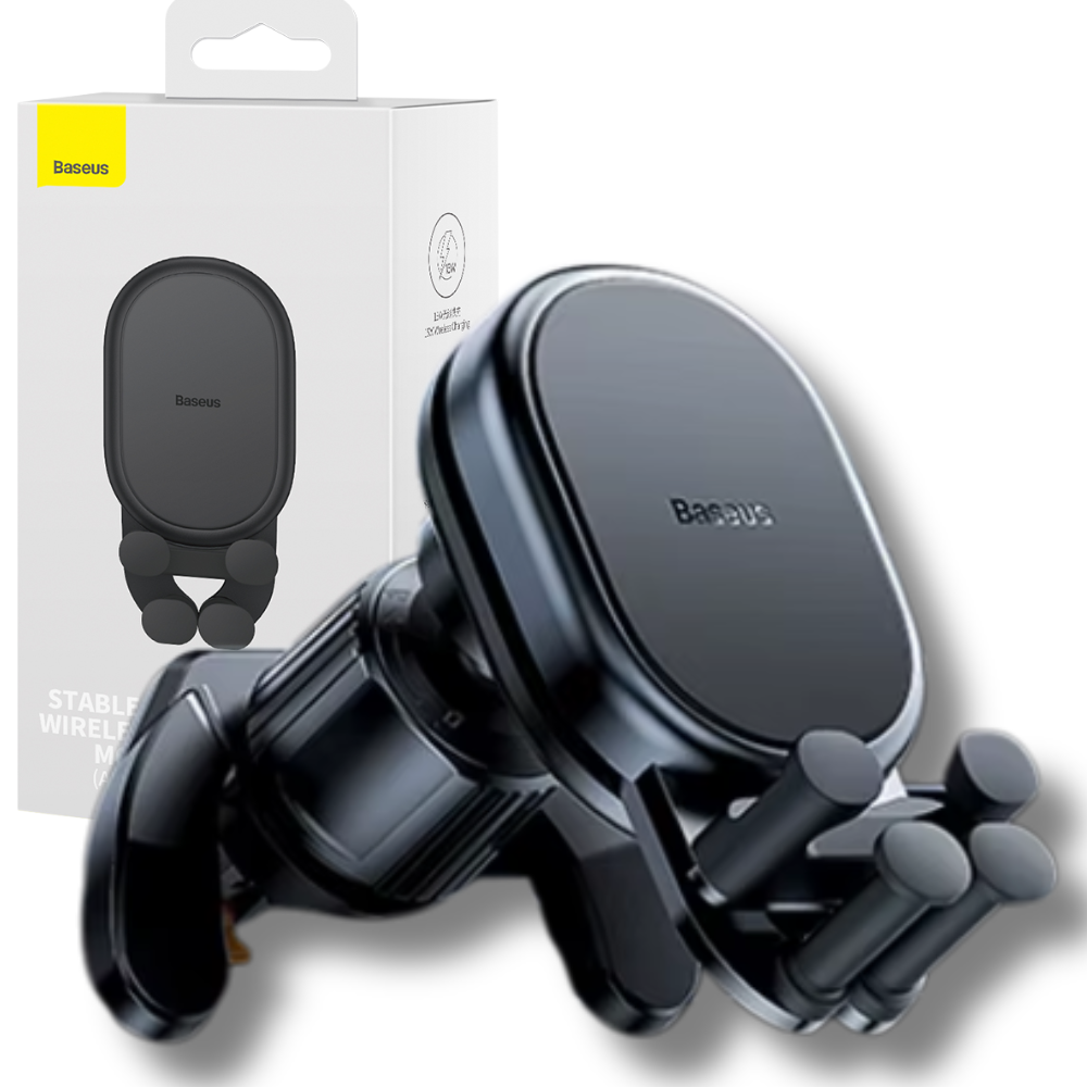 Тримач для телефону BASEUS з бездротовою зарядкою гравітаційний 15W Чорний (SUWX030001)