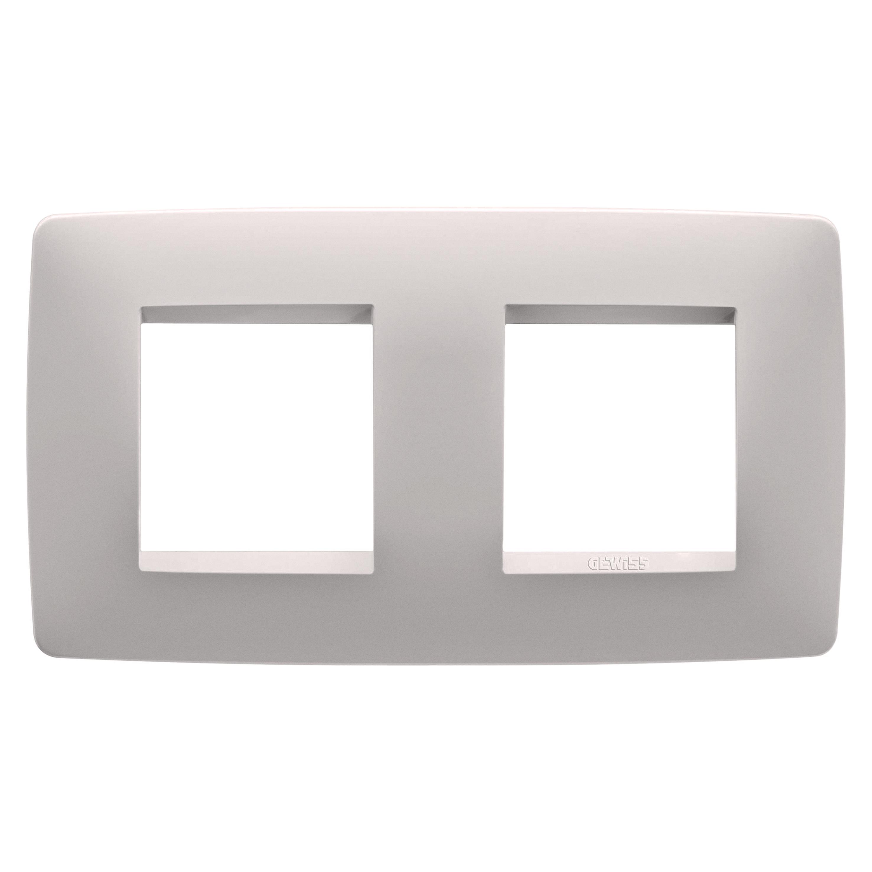 Рамка двухместная Gewiss Chorusmart ONE горизонтальная технополимер Бежевый (GW16123VL)