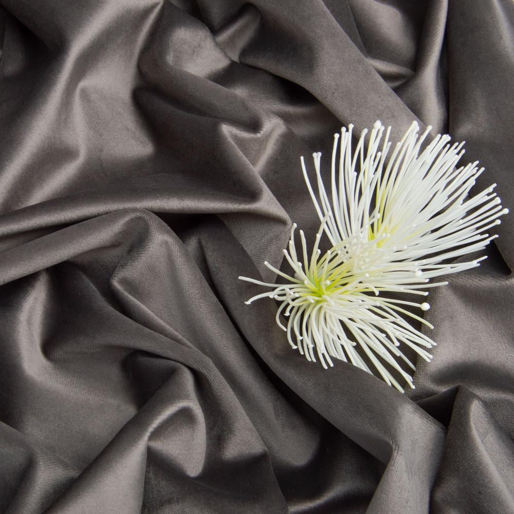 Ткань велюр однотонный Вайлет 290 гр/м2 150 см Серо-оливковый (26886) - фото 3