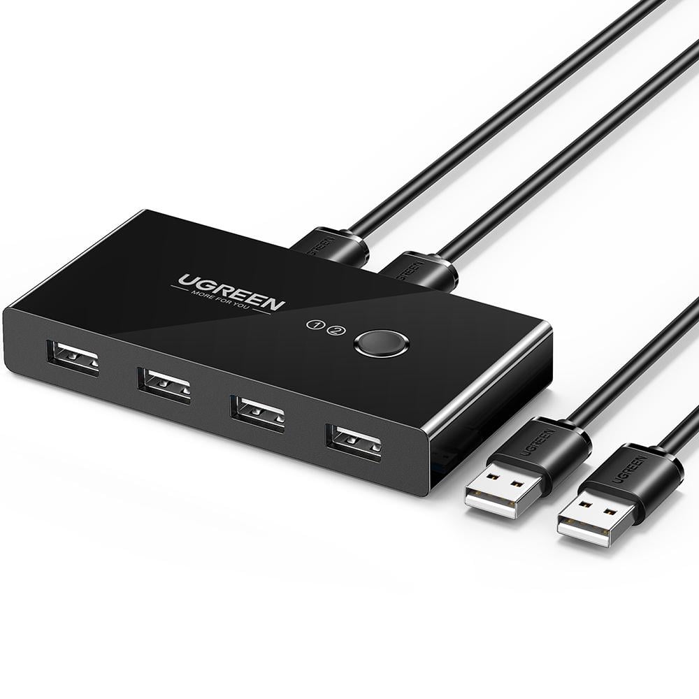 Комутатор USB кабелів UGREEN US216 2 In 4 Out USB 2,0 Sharing Switch Box Black (30767) Комутатор USB кабелів UGREEN US216 2 In 4 Out USB 2,0 Sharing Switch Box Black (30767)