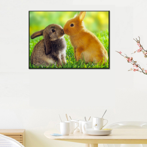 Картина алмазна вишивка Monkey family Дружні звірята (карт-000044)