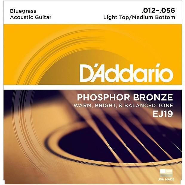 Струны DAddario EJ19 Phosphor Bronze 12-56 Bluegrass Medium Light (894)