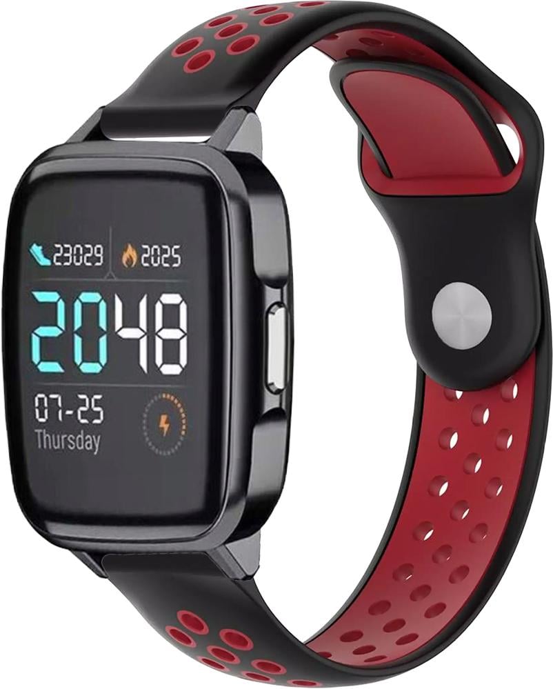 Ремешок Sport для Haylou Smart Watch 2 LS02 Black/Red (23038-44)