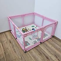 Манеж дитячий розкладний Avko кульки та килимок 120х120 см Pink - фото 2 Манеж дитячий розкладний Avko кульки та килимок 120х120 см Pink - фото 2