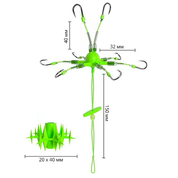 Макушатники рибальські з гачками 2 шт. (G00250-2) - фото 8 Макушатники рибальські з гачками 2 шт. (G00250-2) - фото 8